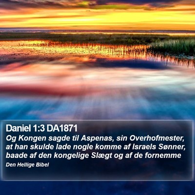 Daniel 1:3 DA1871 Bible Verse Image