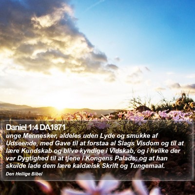 Daniel 1:4 DA1871 Bible Verse Image