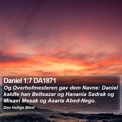 Daniel 1:7 DA1871 Bible Verse Image