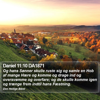 Daniel 11:10 DA1871 Bible Verse Image