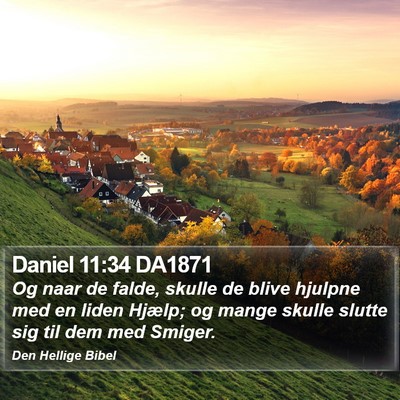 Daniel 11:34 DA1871 Bible Verse Image
