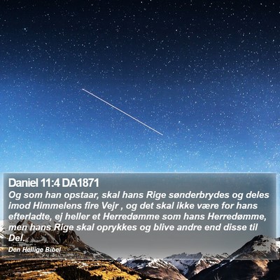 Daniel 11:4 DA1871 Bible Verse Image
