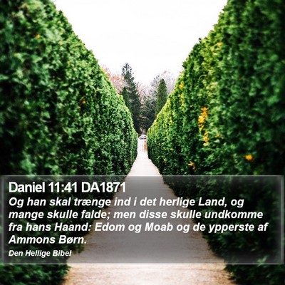 Daniel 11:41 DA1871 Bible Verse Image