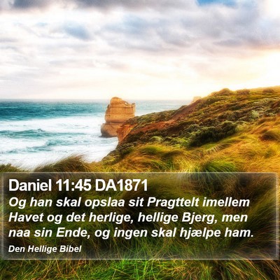 Daniel 11:45 DA1871 Bible Verse Image