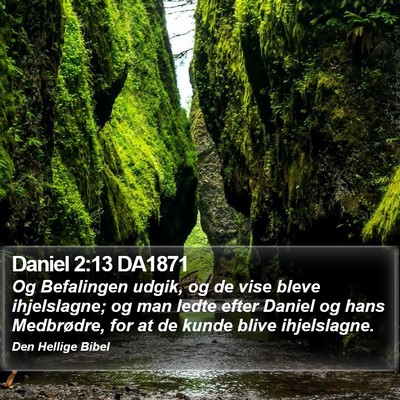 Daniel 2:13 DA1871 Bible Verse Image