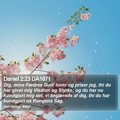 Daniel 2:23 DA1871 Bible Verse Image