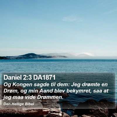 Daniel 2:3 DA1871 Bible Verse Image