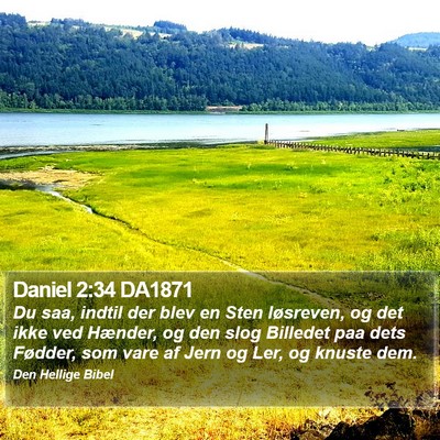 Daniel 2:34 DA1871 Bible Verse Image