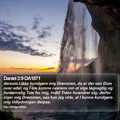 Daniel 2:9 DA1871 Bible Verse Image