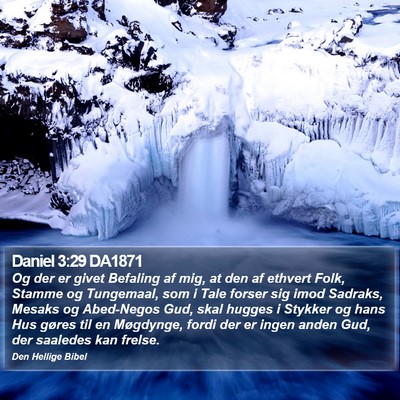 Daniel 3:29 DA1871 Bible Verse Image