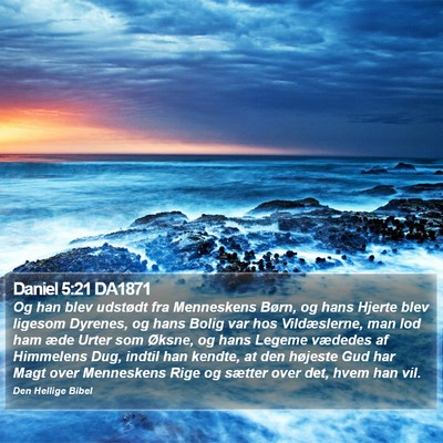 Daniel 5:21 DA1871 Bible Verse Image
