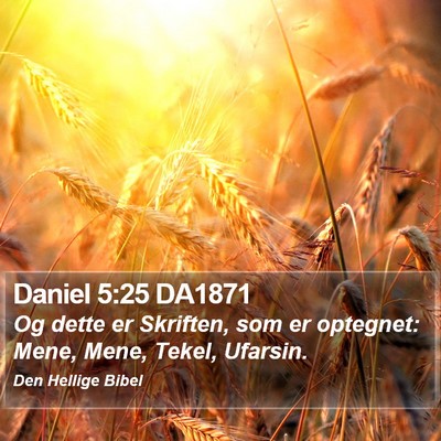 Daniel 5:25 DA1871 Bible Verse Image