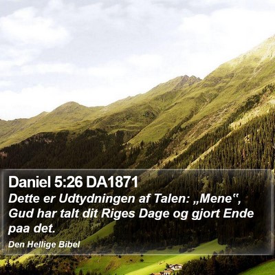 Daniel 5:26 DA1871 Bible Verse Image