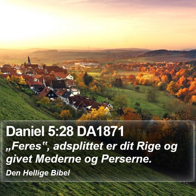 Daniel 5:28 DA1871 Bible Verse Image