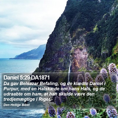 Daniel 5:29 DA1871 Bible Verse Image