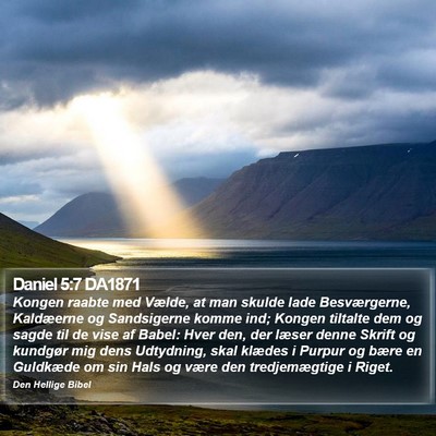 Daniel 5:7 DA1871 Bible Verse Image