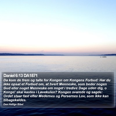 Daniel 6:13 DA1871 Bible Verse Image