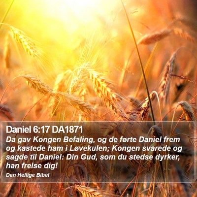 Daniel 6:17 DA1871 Bible Verse Image