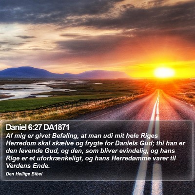 Daniel 6:27 DA1871 Bible Verse Image