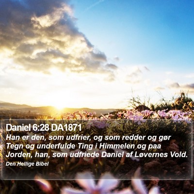 Daniel 6:28 DA1871 Bible Verse Image