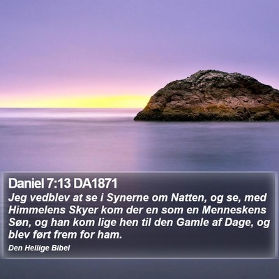 Daniel 7:13 DA1871 Bible Verse Image