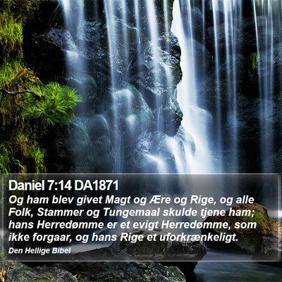 Daniel 7:14 DA1871 Bible Verse Image
