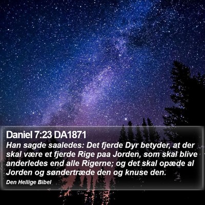 Daniel 7:23 DA1871 Bible Verse Image