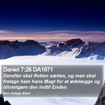 Daniel 7:26 DA1871 Bible Verse Image