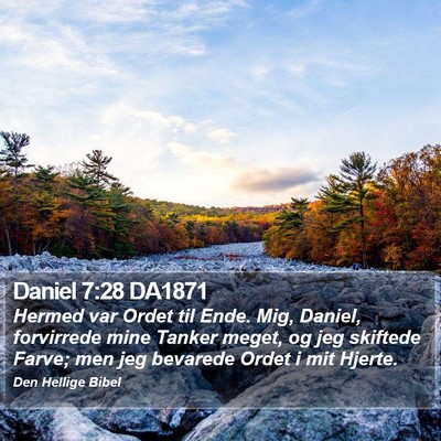 Daniel 7:28 DA1871 Bible Verse Image