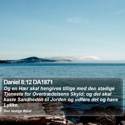 Daniel 8:12 DA1871 Bible Verse Image
