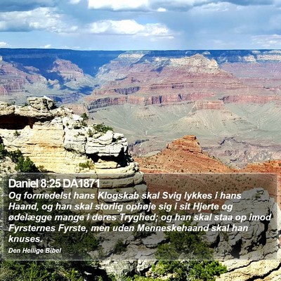 Daniel 8:25 DA1871 Bible Verse Image