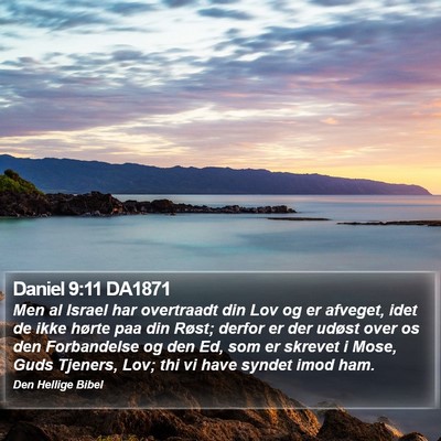 Daniel 9:11 DA1871 Bible Verse Image