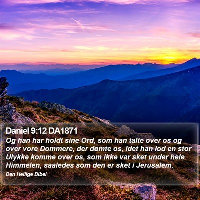 Daniel 9:12 DA1871 Bible Verse Image