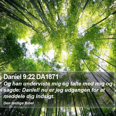 Daniel 9:22 DA1871 Bible Verse Image