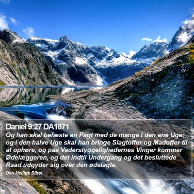Daniel 9:27 DA1871 Bible Verse Image