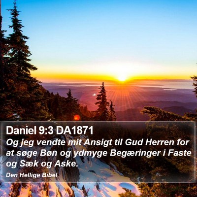 Daniel 9:3 DA1871 Bible Verse Image
