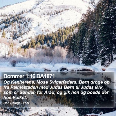 Dommer 1:16 DA1871 Bible Verse Image