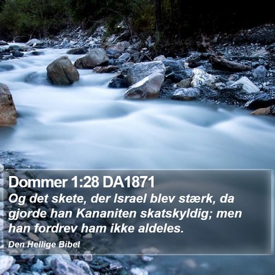 Dommer 1:28 DA1871 Bible Verse Image
