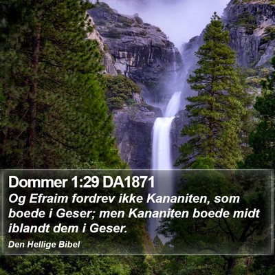 Dommer 1:29 DA1871 Bible Verse Image