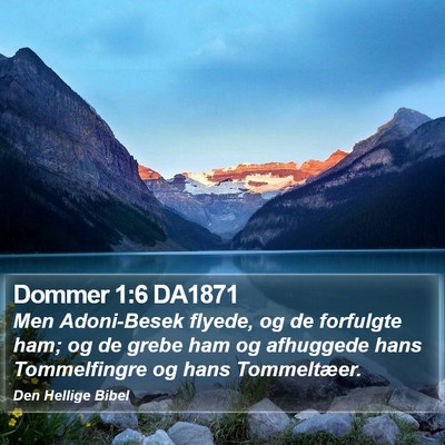 Dommer 1:6 DA1871 Bible Verse Image