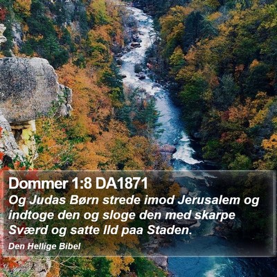 Dommer 1:8 DA1871 Bible Verse Image