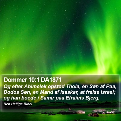 Dommer 10:1 DA1871 Bible Verse Image