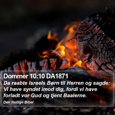 Dommer 10:10 DA1871 Bible Verse Image