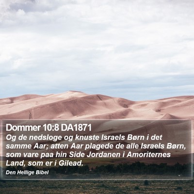 Dommer 10:8 DA1871 Bible Verse Image