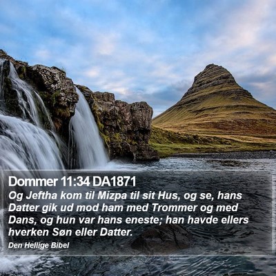 Dommer 11:34 DA1871 Bible Verse Image
