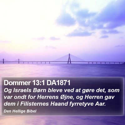 Dommer 13:1 DA1871 Bible Verse Image