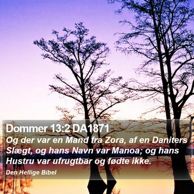 Dommer 13:2 DA1871 Bible Verse Image