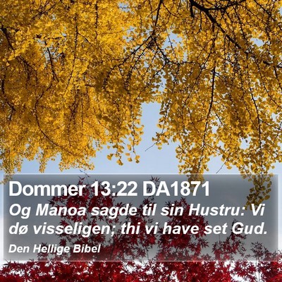Dommer 13:22 DA1871 Bible Verse Image