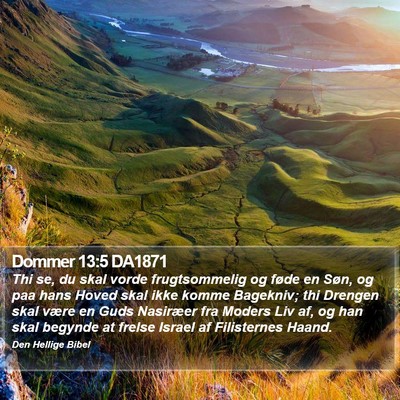 Dommer 13:5 DA1871 Bible Verse Image