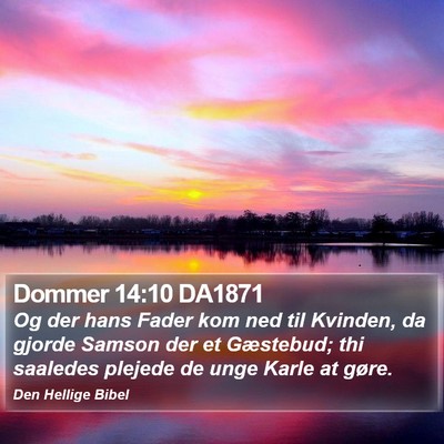 Dommer 14:10 DA1871 Bible Verse Image